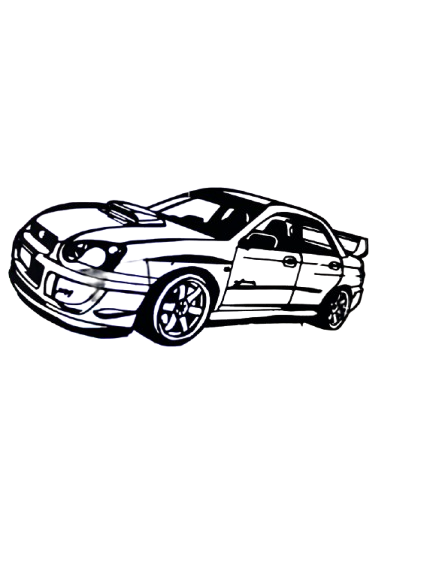 Subaru-Modellauto Silhouette [3D-gedruckt]