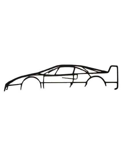 Ferrari F40 Silhouette [3D-gedruckt]