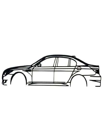BMW E60 M5 Silhouette [3D-gedruckt]